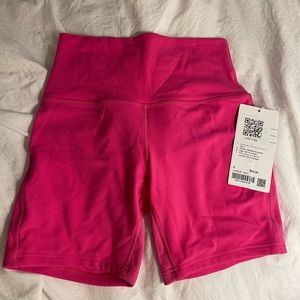 Lululemon hot pink biker shorts